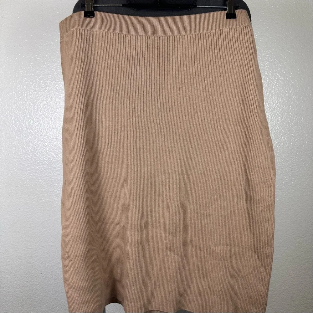 Ava‎ & Viv Beige Pencil Skirt